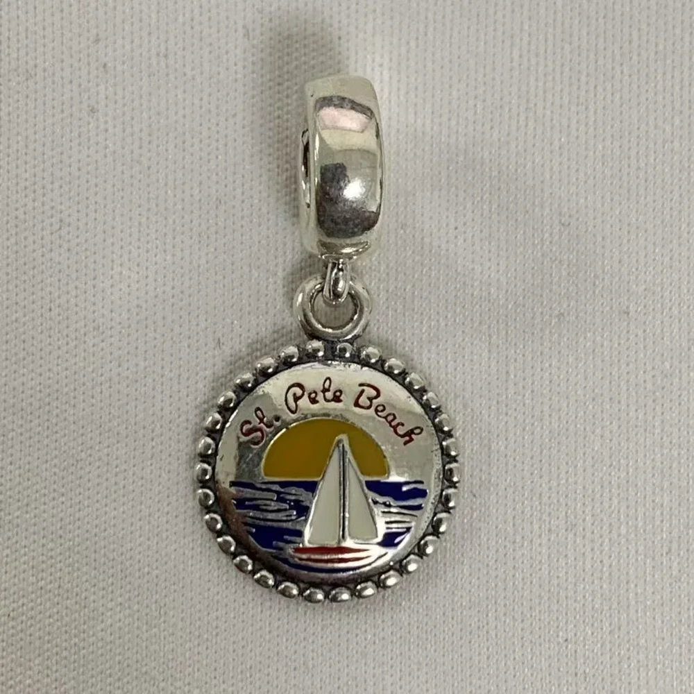 Pandora St. Pete Beach Sailboat Exclusive Charm, S925 Silver Jewelry - Picture 1 of 4